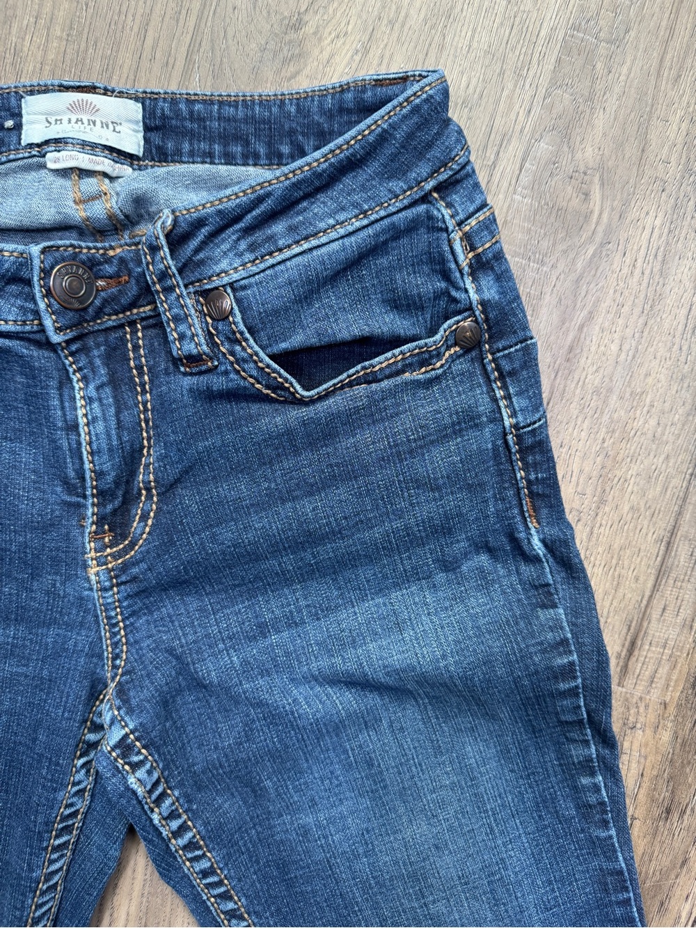 Shyanne Women's Medium Blue Bootcut Denim Jeans - Size 28W x 36L - Picture 6 of 16